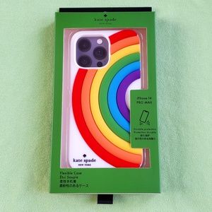 KATE SPADE ALL LOVE RAINBOW IPHONE 14 PRO MAX CASE:NIB RAINBOW